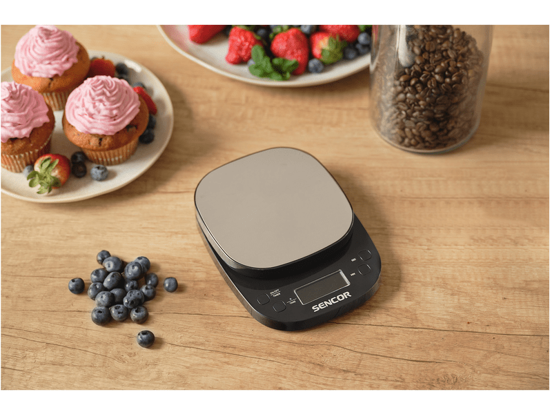 Barista mérleg, 2kg, fekete/ezüst