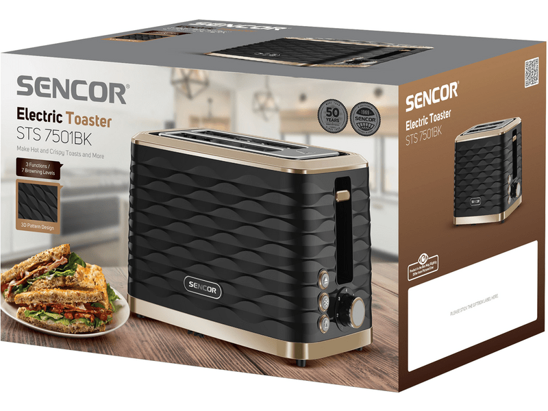 Sencor STS 7501BK Kenyérpirító, fekete