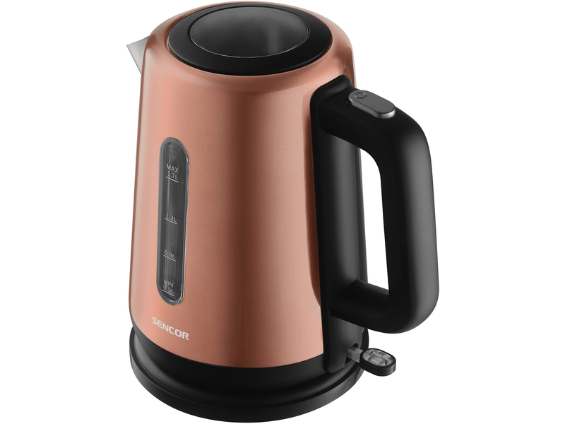 Vízforraló, 2200W, 1.7L, fekete/réz