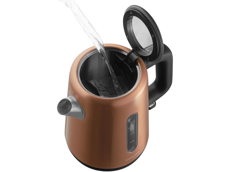 Vízforraló, 2200W, 1.7L, fekete/réz