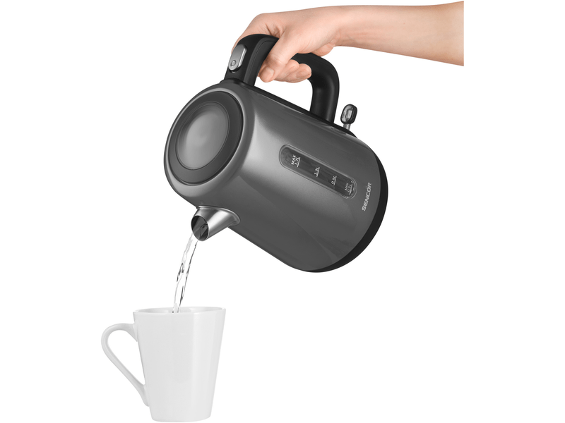 Vízforraló, 2200W, 1.7L, fekete