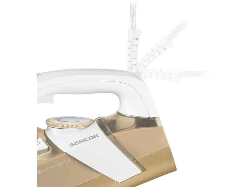 Gőzölős vasaló, 3200W, fehér/arany