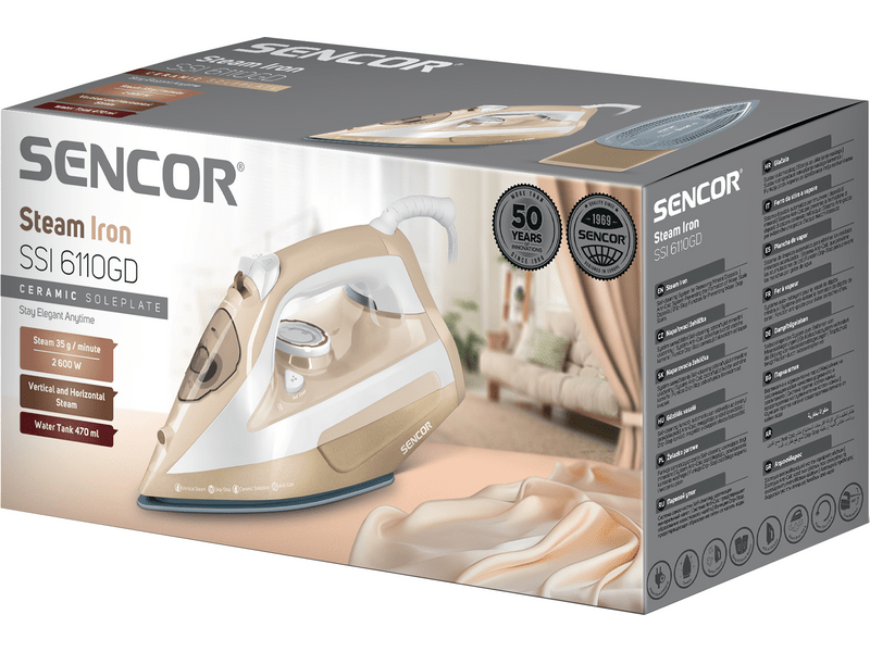 Sencor SSI 6110GD Gőzölős vasaló, fehér-arany