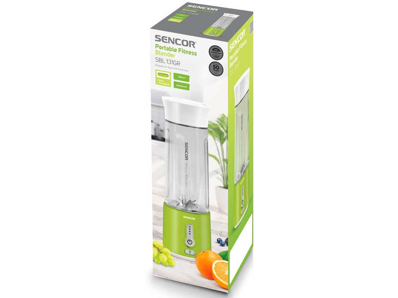 Sencor SBL 131GR Hordozható mixer, zöld