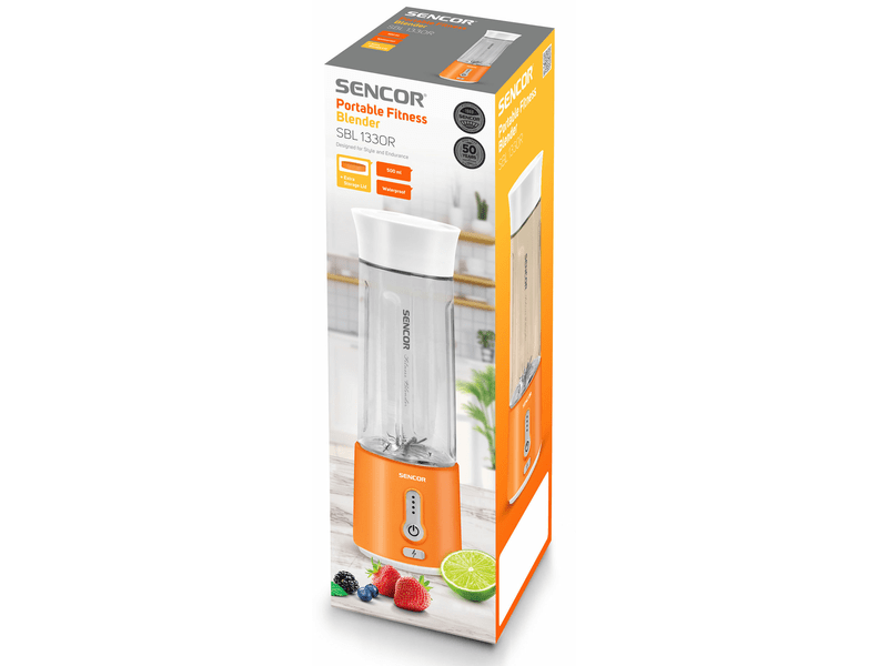 Smoothie mixer, 150W, 0.5L, narancs