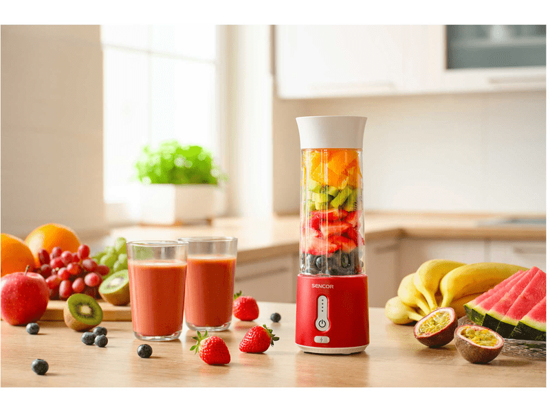 Smoothie mixer, 150W, 0.5L, piros