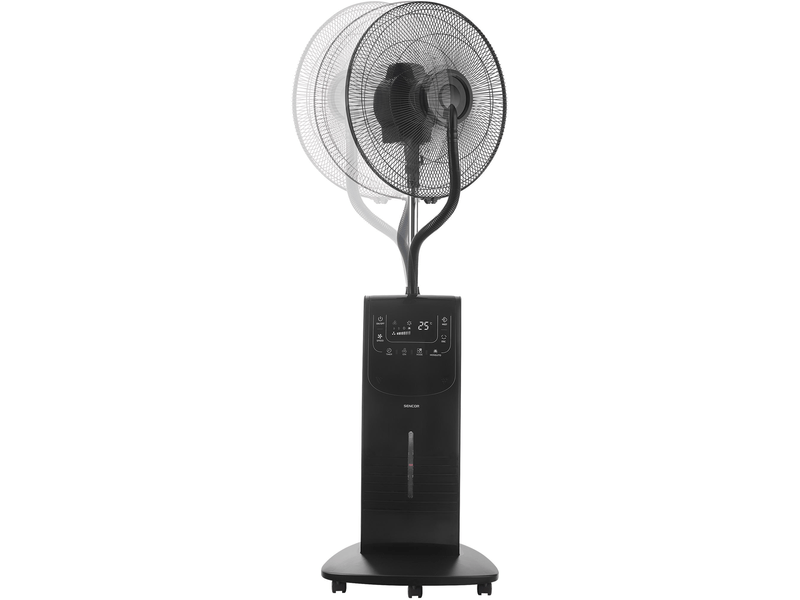 Vízpermetes állóventilátor, 90W, fekete