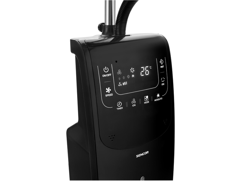 Vízpermetes állóventilátor, 90W, fekete