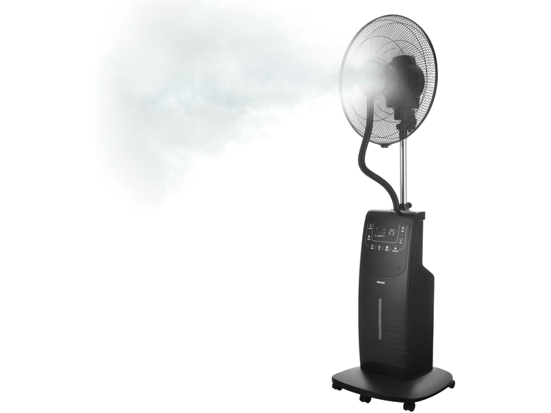 Vízpermetes állóventilátor, 90W, fekete