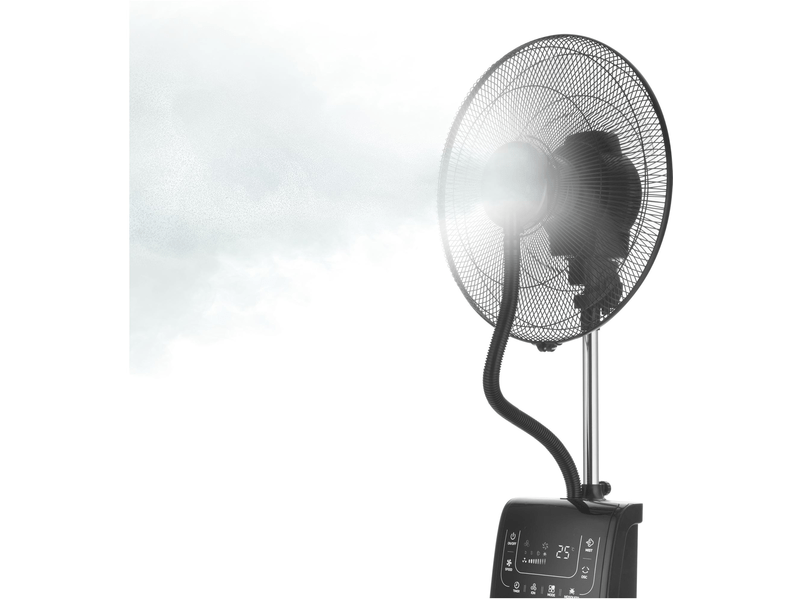 Vízpermetes állóventilátor, 90W, fekete