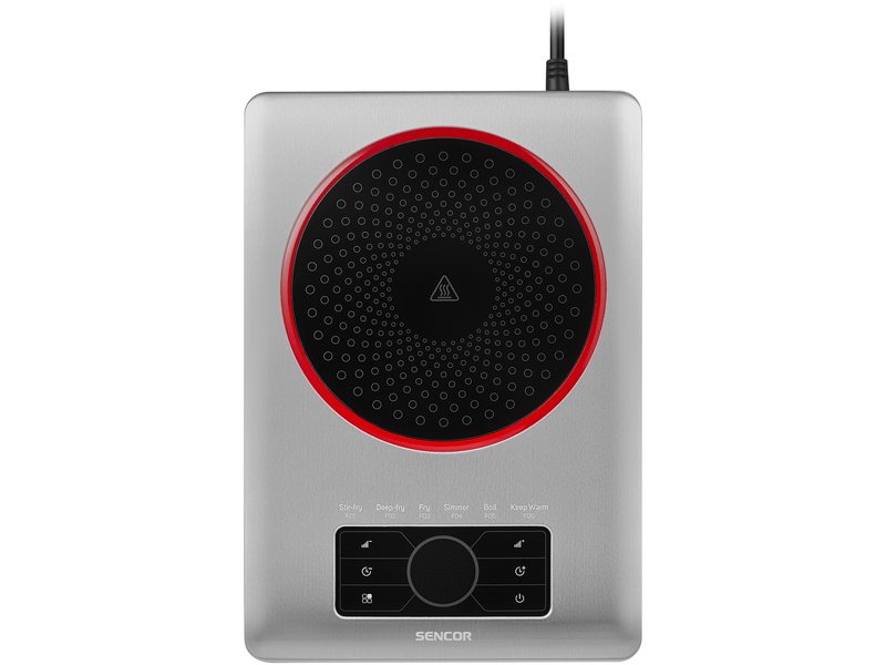 Kerámia főzőlap, 1 lapos, 1500W, ezüst