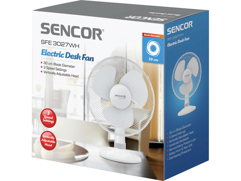 Sencor SFE 3027WH-EUE3 Asztali ventilátor