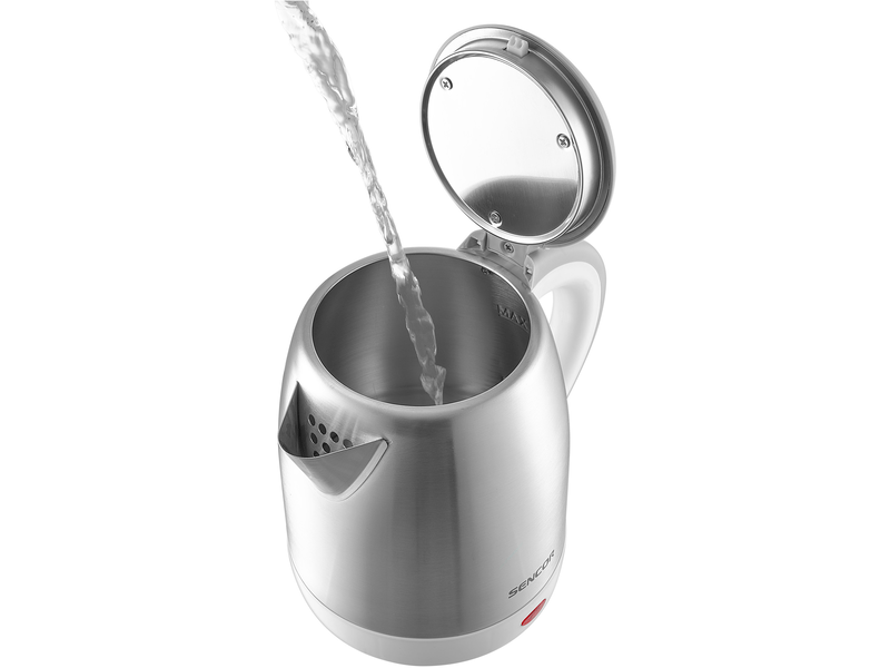 Vízforraló, 2000W, 1.2L, fehér/inox