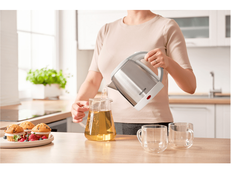Vízforraló, 2000W, 1.2L, fehér/inox