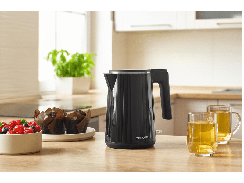 Vízforraló, 1500W, 1L, fekete