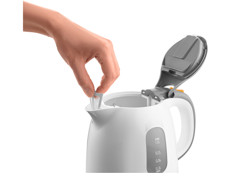 Vízforraló, 1100W, 1L, fehér/szürke