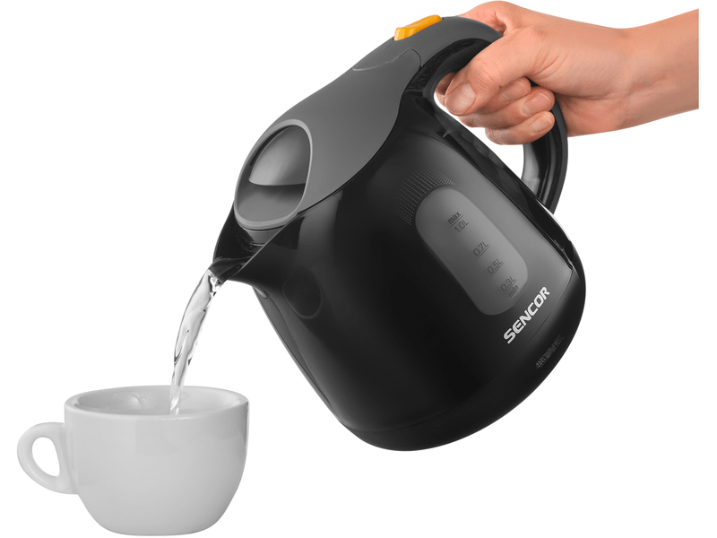 Vízforraló, 1100W, 1L, fekete/szürke