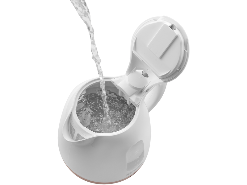Vízforraló, 1100W, 1L, fehér/bézs