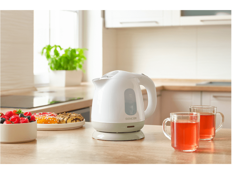 Vízforraló, 1100W, 1L, fehér/olíva