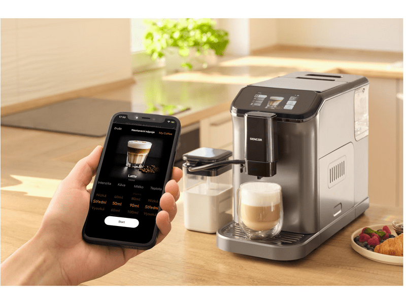 Sencor SES 8500BK Smart Automata kávéfőző, fekete