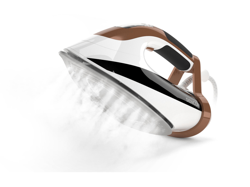 Gőzölős vasaló, 2800W, fehér/barna