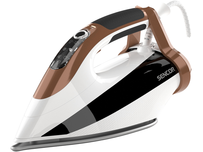 Gőzölős vasaló, 2800W, fehér/barna