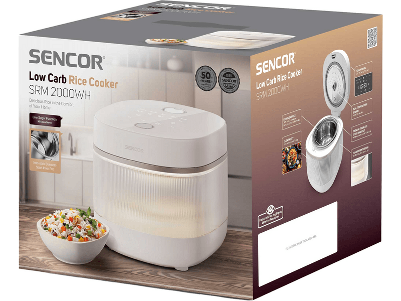 Sencor SRM 2000WH kuhalo za rižu s niskim udjelom ugljikohidrata