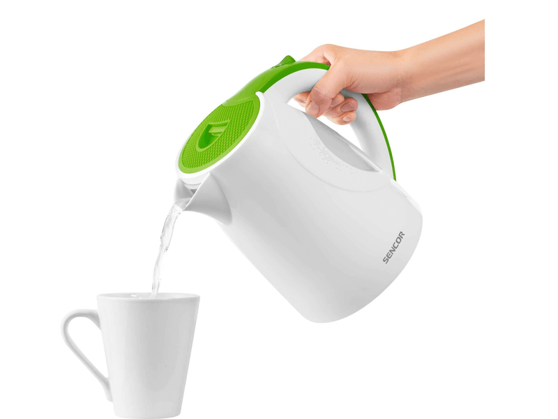 Vízforraló, 2200W, 1.5L, fehér/zöld