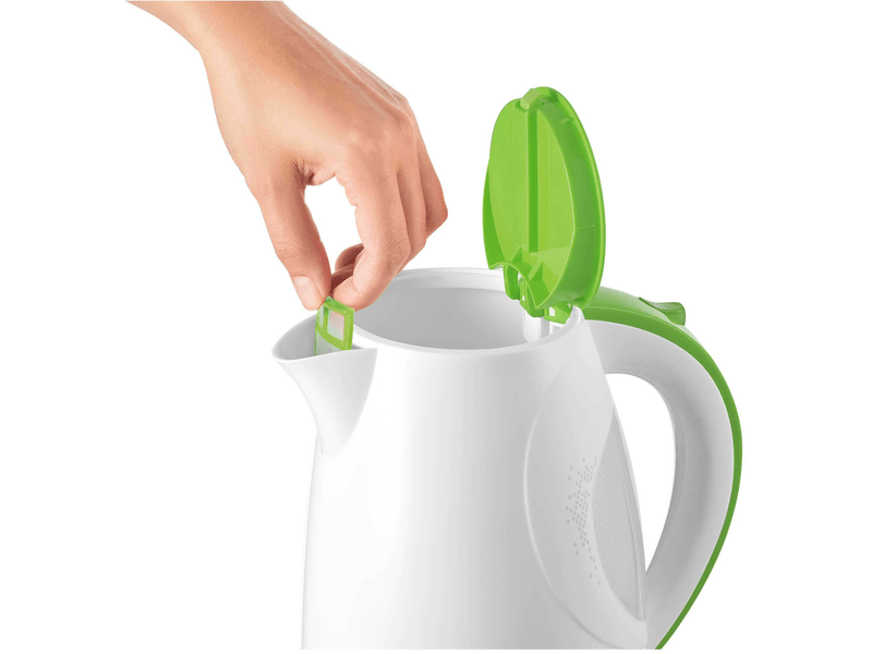Vízforraló, 2200W, 1.5L, fehér/zöld