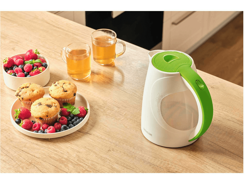 Vízforraló, 2200W, 1.5L, fehér/zöld