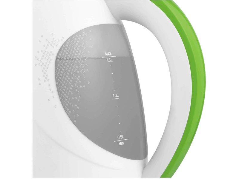 Vízforraló, 2200W, 1.5L, fehér/zöld