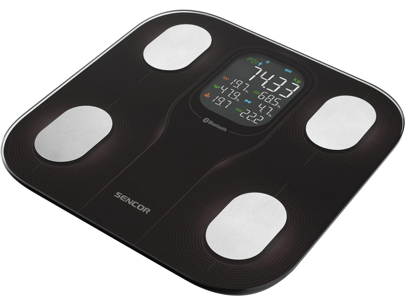 Sencor SBS 9002BK Okos személymérleg, fekete