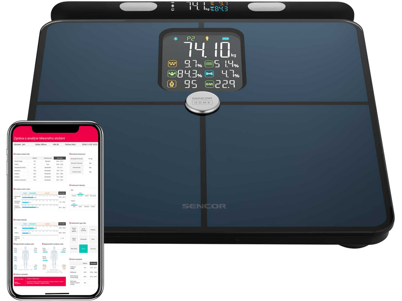 Sencor SBS 9102BK Smart fitneszmérleg