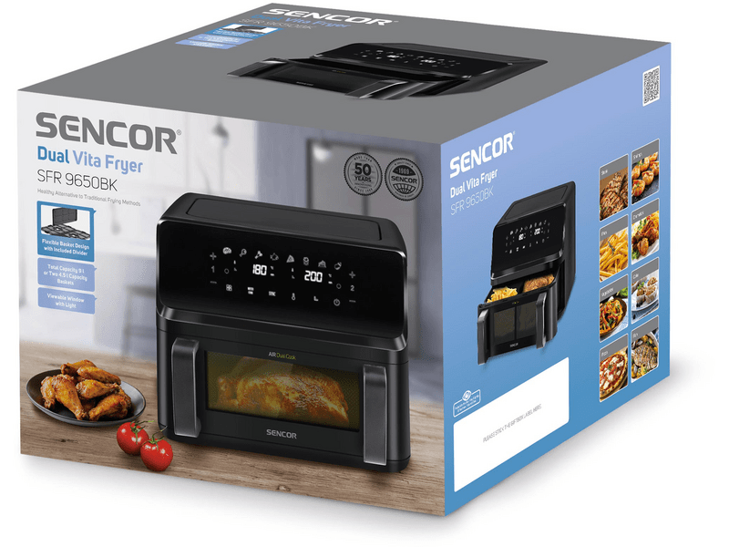 Sencor SFR 9650BK Forrólevegős fritőz