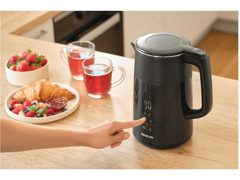 Sencor SWK 0610BK Hőfokszabályozós vízforraló, fekete