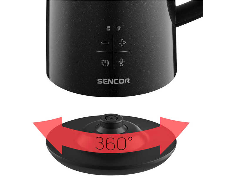 Sencor SWK 0610BK Hőfokszabályozós vízforraló, fekete