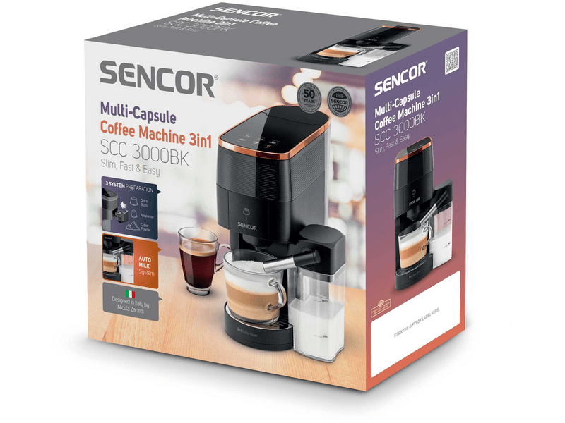 Sencor SCC 3000BK Multifunkciós kapszulás kávéfőző