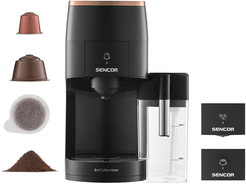 Sencor SCC 3000BK Multifunkciós kapszulás kávéfőző