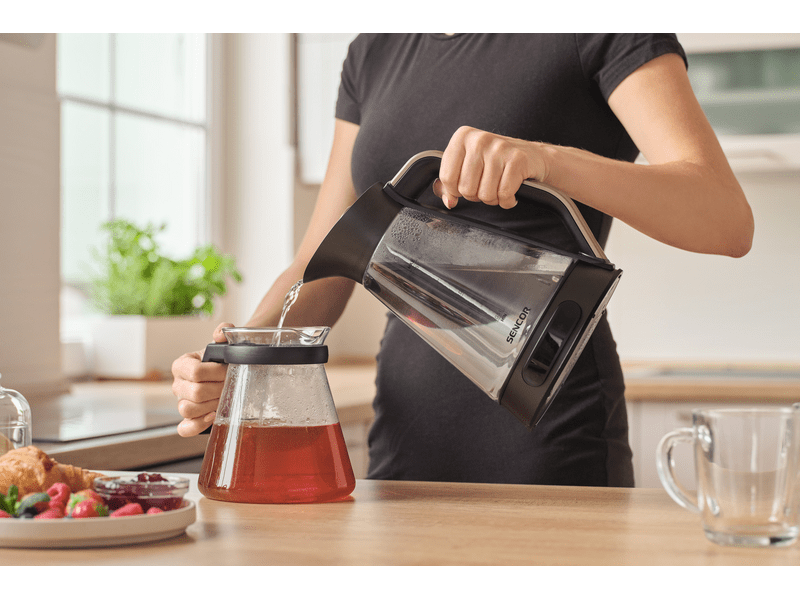 Sencor SWK 1595BK Vízforraló, 1,5l, üveg