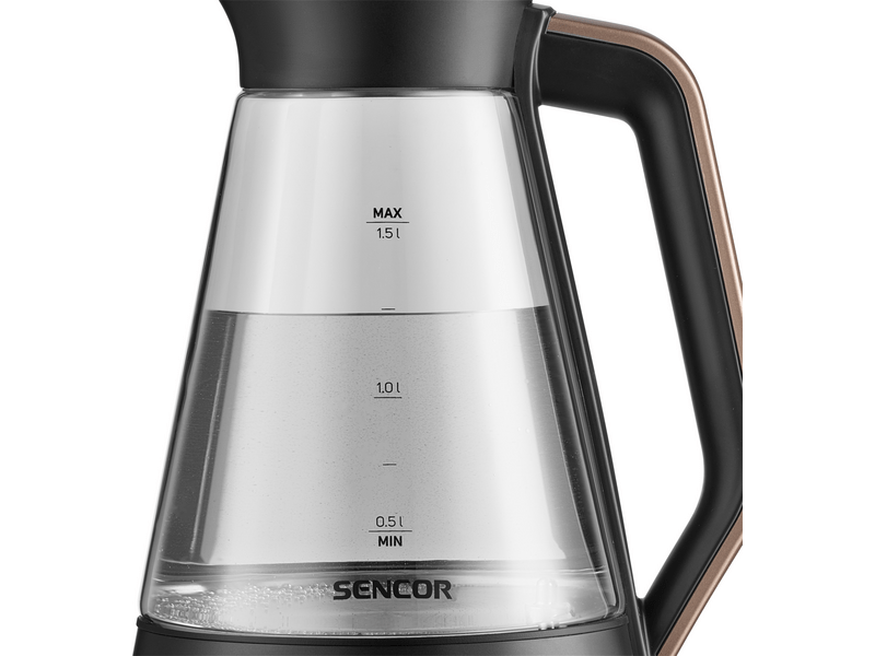 Sencor SWK 1595BK Vízforraló, 1,5l, üveg