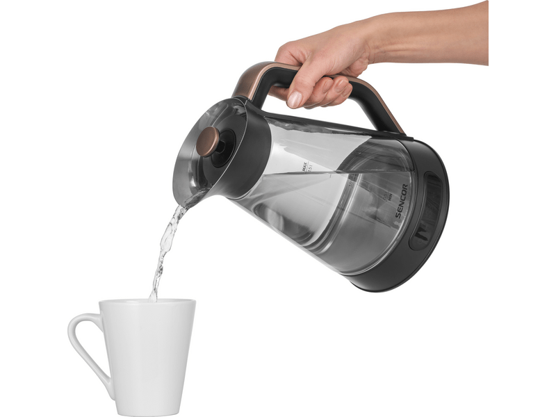 Sencor SWK 1595BK Vízforraló, 1,5l, üveg