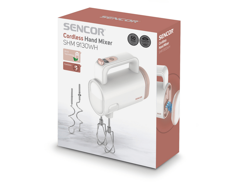 Sencor SHM 9130WH Akkumulátoros kézi mixer, fehér
