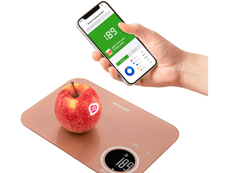 Sencor SKS 7176GD okos konyhai mérleg, arany