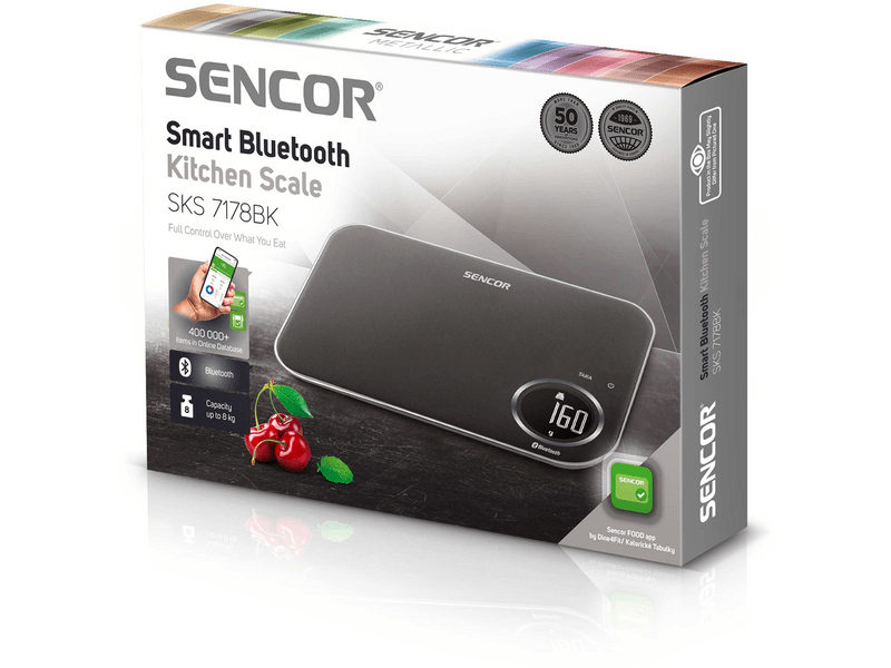 Sencor SKS 7178BK okos konyhai mérleg, fekete