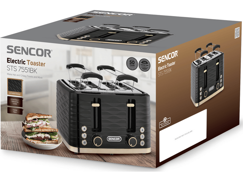 Sencor STS 7551BK-EUE3 4 szeletes kenyérpirító