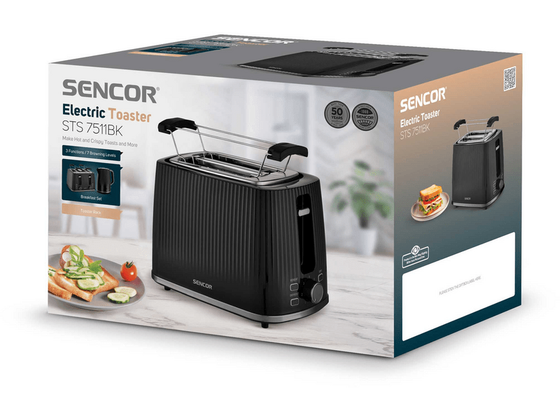 Sencor STS 7511BK Kenyérpirító, fekete