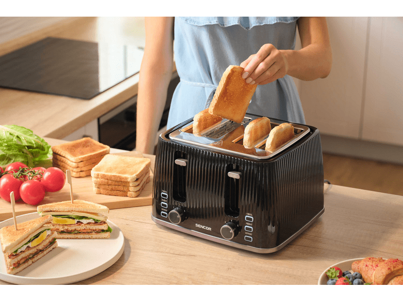 Sencor STS 7541BK 4 szeletes kenyérpirító, fekete