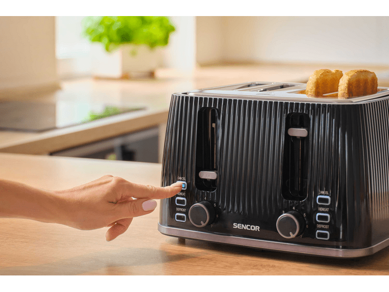 Sencor STS 7541BK 4 szeletes kenyérpirító, fekete
