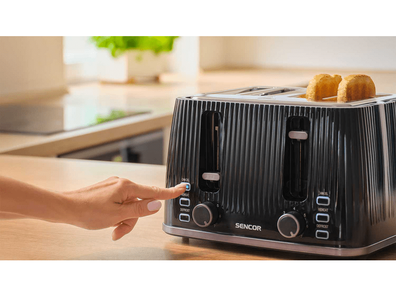 Sencor STS 7541BK 4 szeletes kenyérpirító, fekete