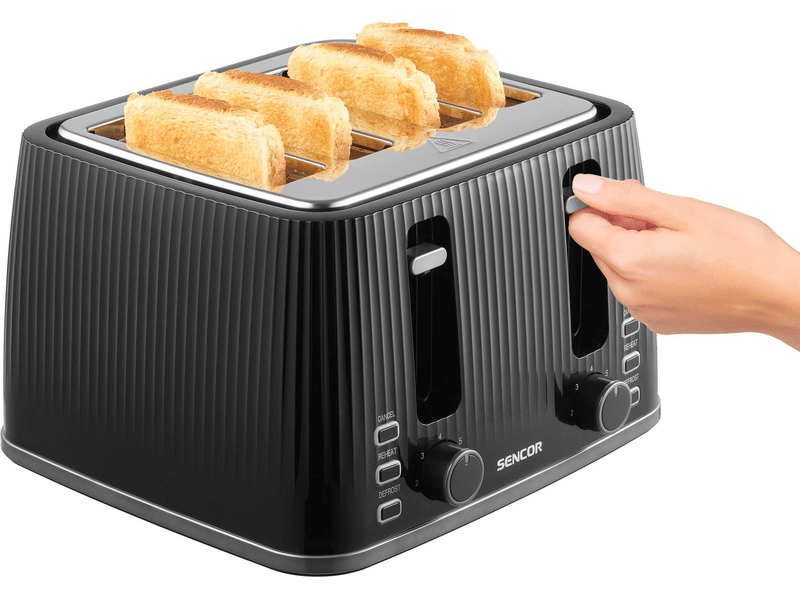 Sencor STS 7541BK 4 szeletes kenyérpirító, fekete